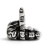 Stainless Steel Polished FTW Middle Finger Ring / SCR3031