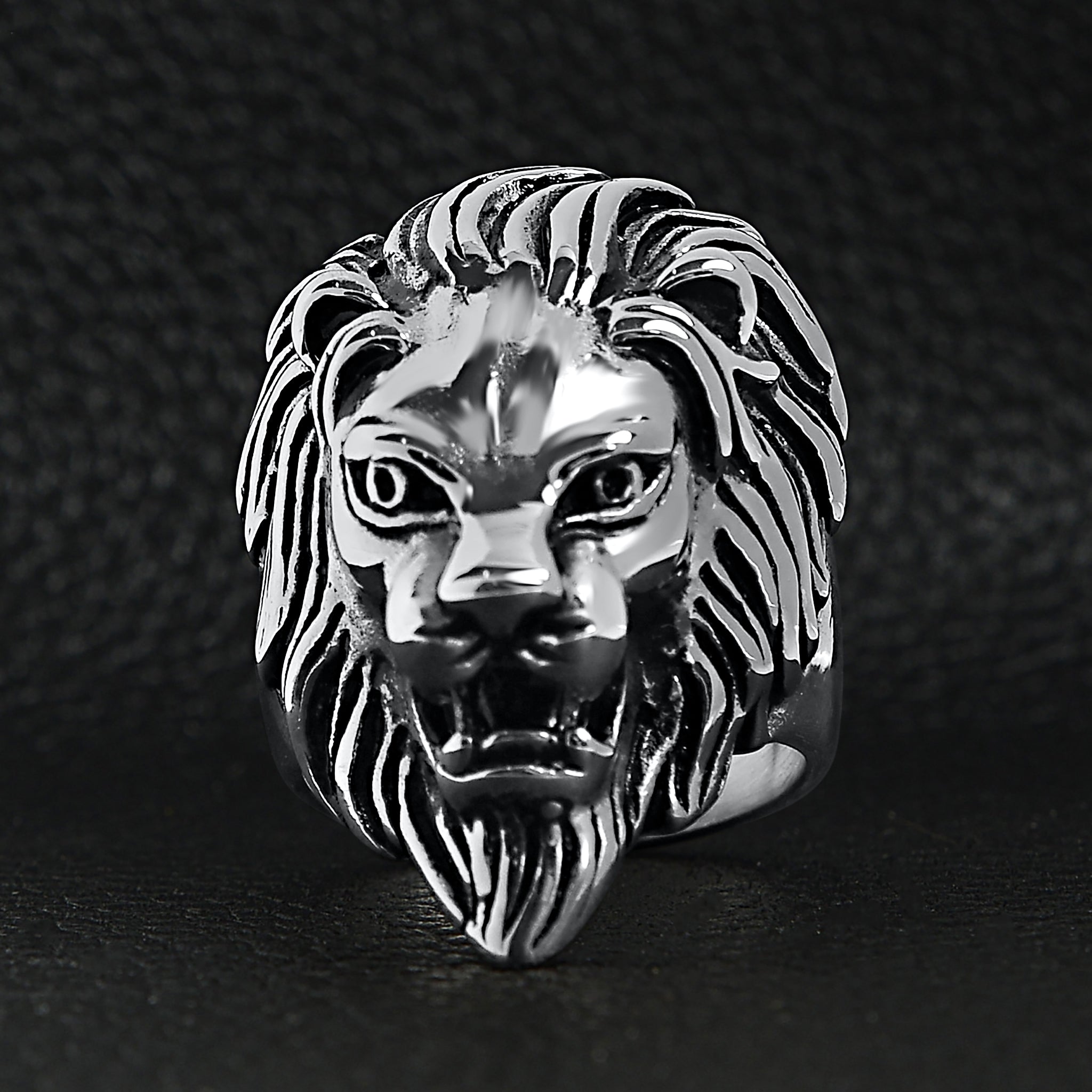 Real 925 Sterling Silver Mens Plain Lion Ring Leo Head Size 7 8 9 10 11 12  13