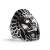 Stainless Steel Native American Chief Ring / SCR3048