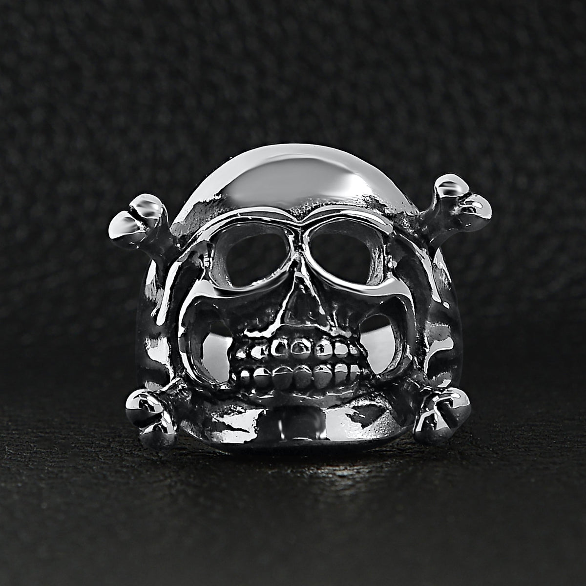 Skull Crossbones Stainless Steel Ring Scr3049 – Wholesale Jewelry 