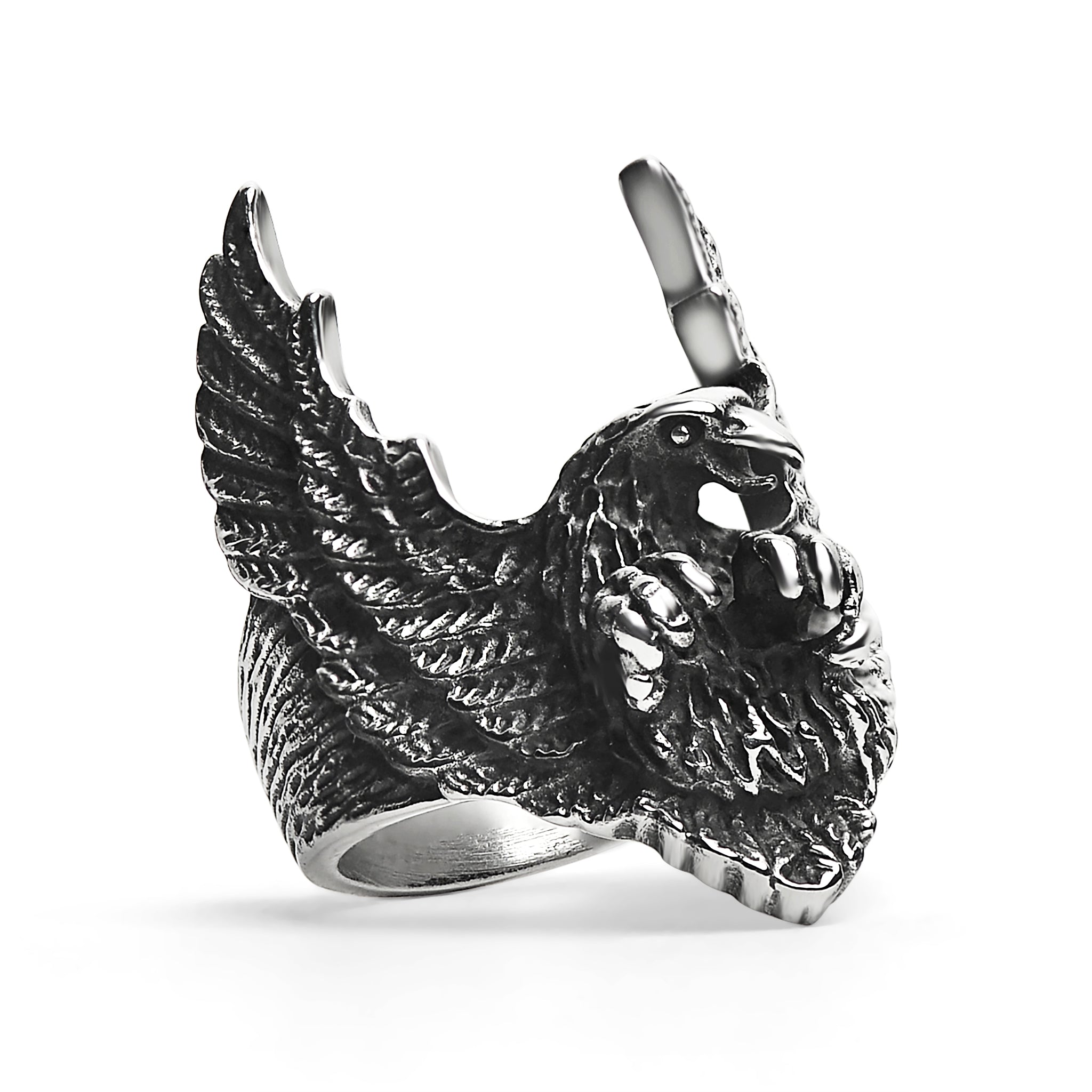 Stainless Steel Flying Eagle Ring / SCR3050