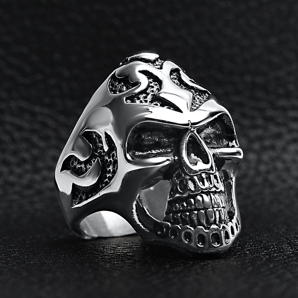Detailed Skull Stainless Steel Ring / SCR3053