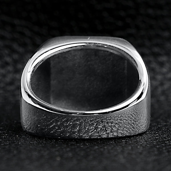 Stainless Steel Polished Blank Signet Ring / SCR3055