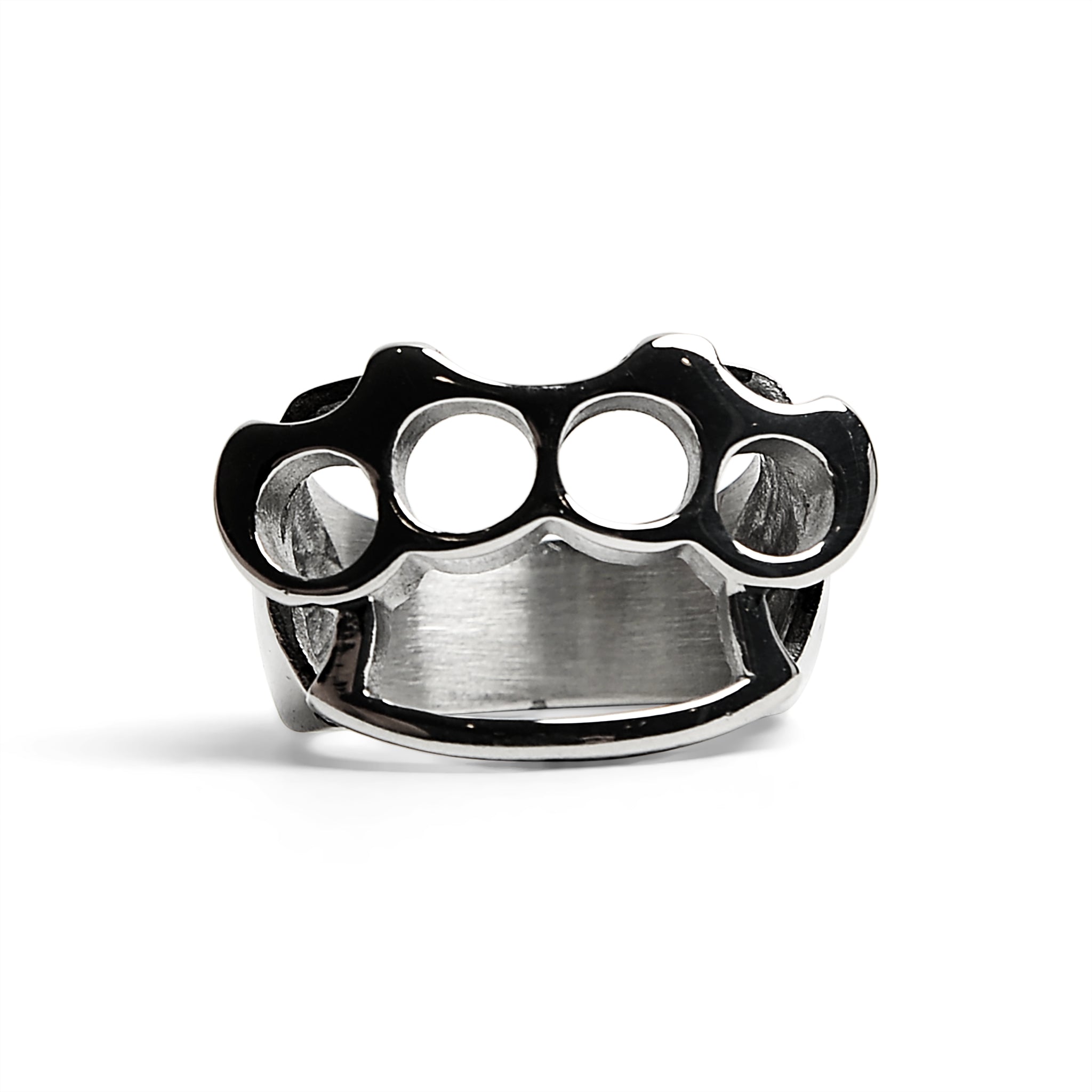 Stainless Steel Brass Knuckles Polished Ring Scr3057