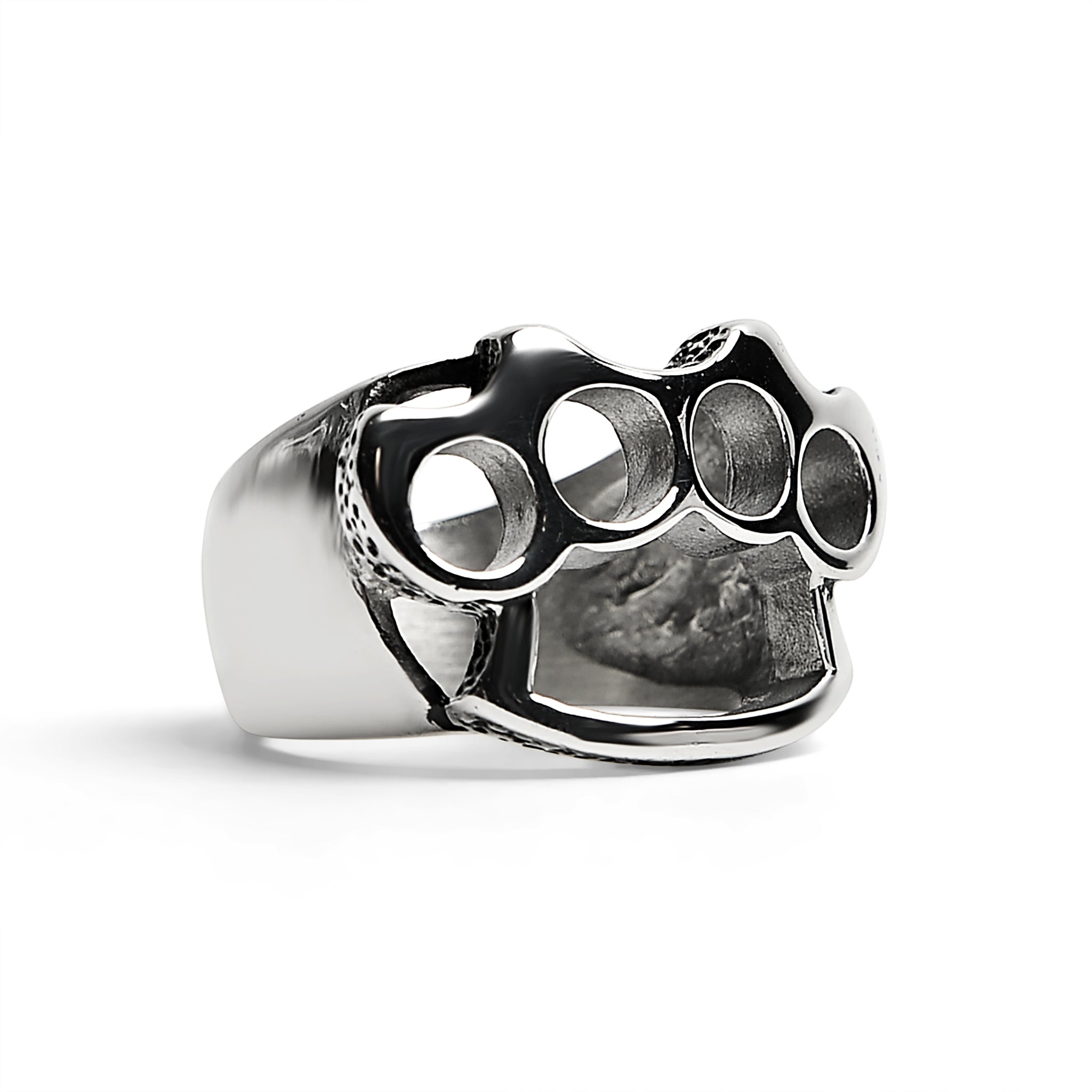 Stainless Steel Polished Knuckle Duster Ring / SCR3057