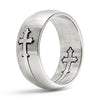 Dual Cross Ring Stainless Steel Polished Ring / SCR3060