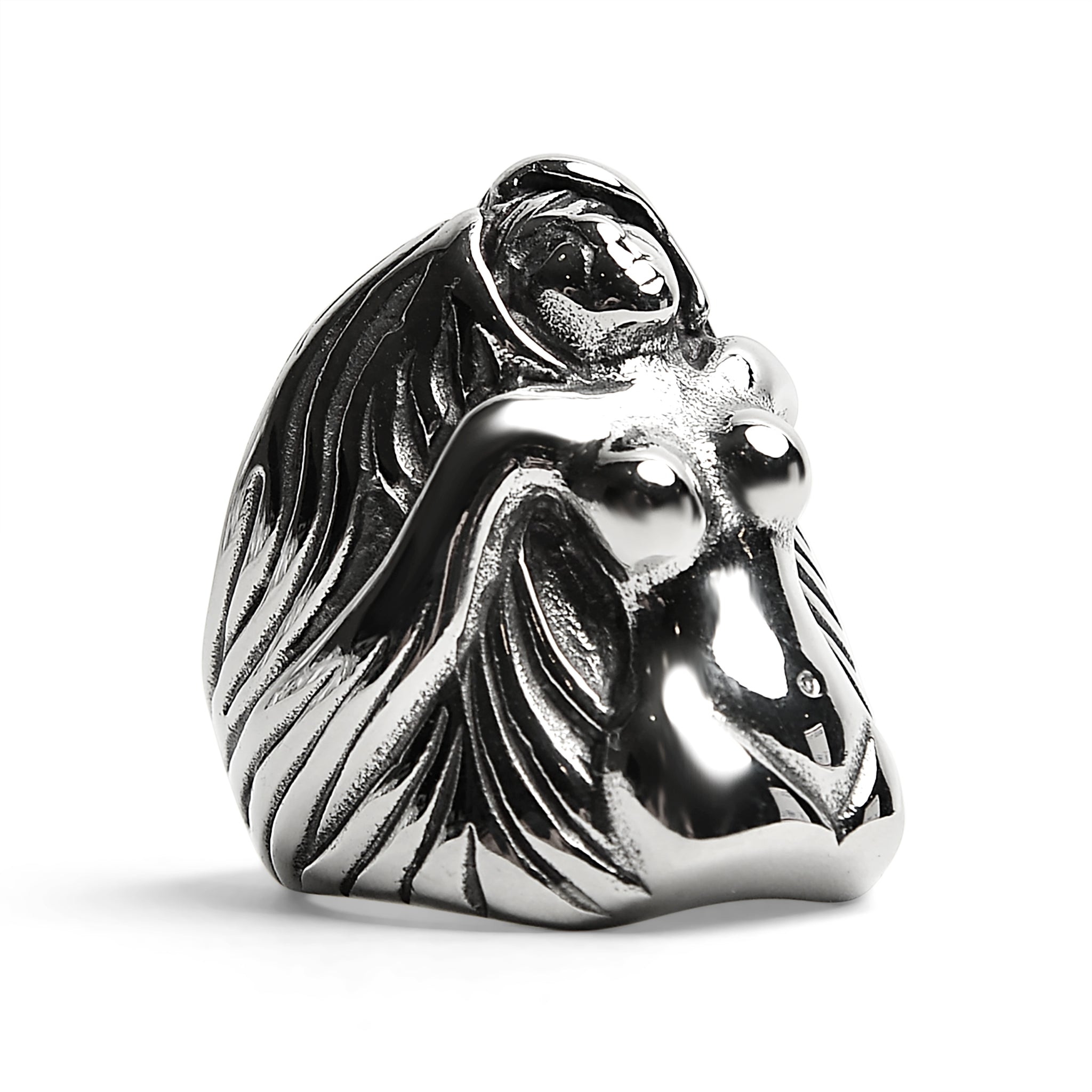 Stainless Steel Nude Goddess Ring / SCR3072