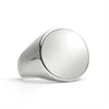 Stainless Steel Polished Round Blank Signet Ring / SCR3087