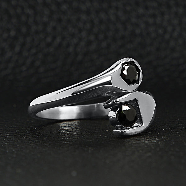 CZ Wrench Polished Stainless Steel Ring / SCR3075