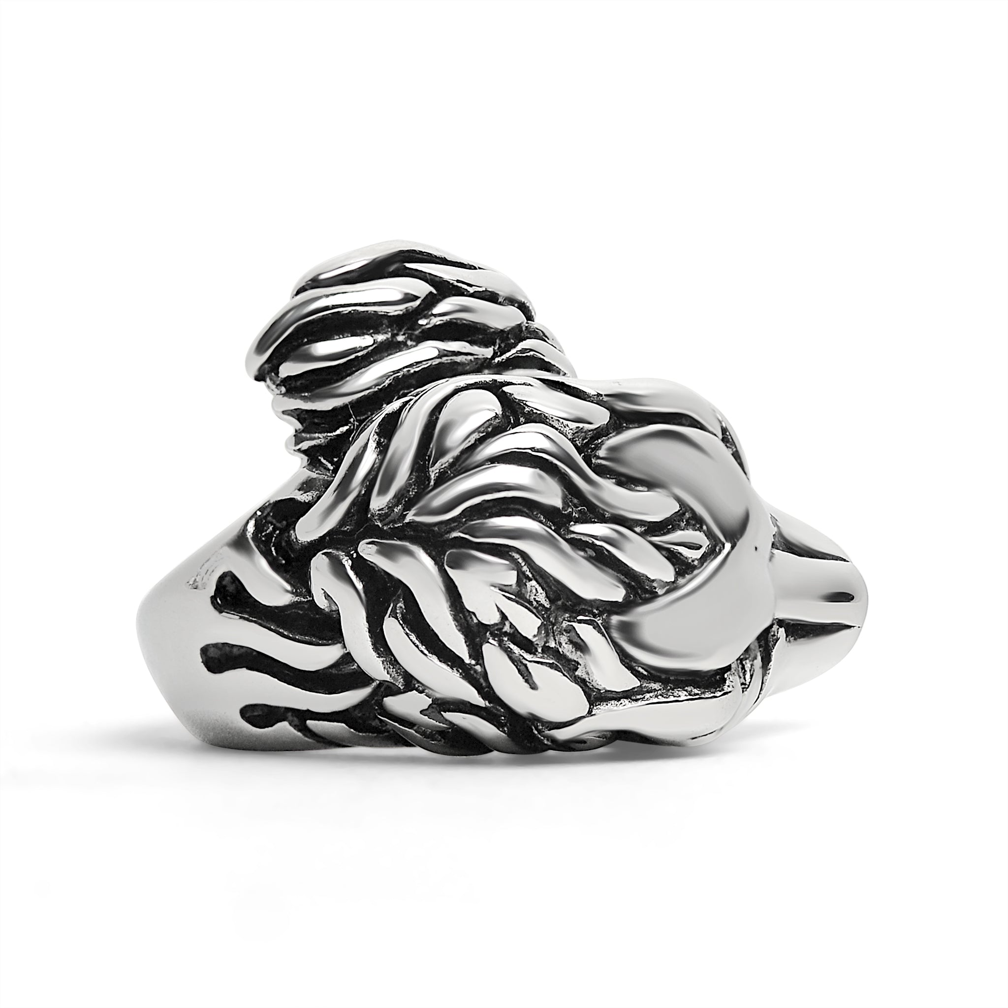 Large Detailed Fox Stainless Steel Ring / SCR4006