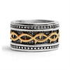 18K Gold PVD Coated Detailed Tribal Stainless Steel Ring / SCR4016