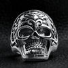 Detailed Skull Stainless Steel Ring / SCR4029