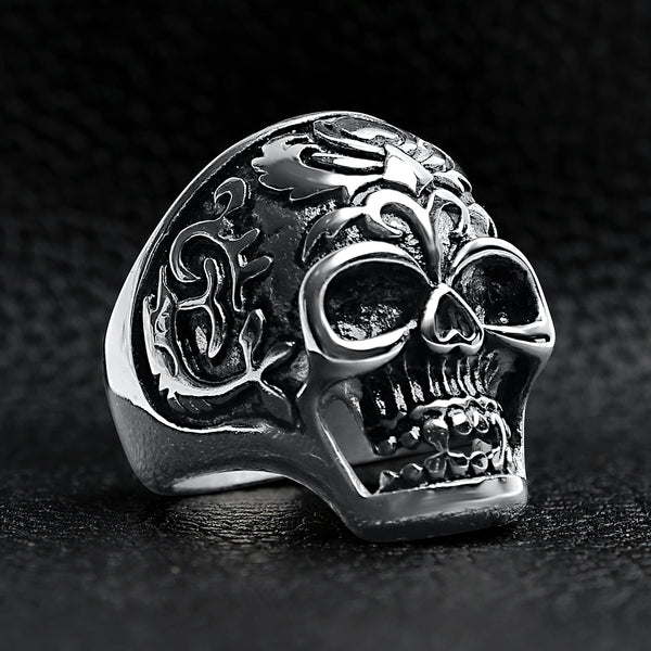 Detailed Skull Stainless Steel Ring / SCR4029