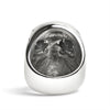 Detailed Cracked Skull with CZ Eyes Stainless Steel Ring / SCR4033
