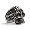 Stainless Steel Ancient Warrior Guard Skull Ring / SCR4040