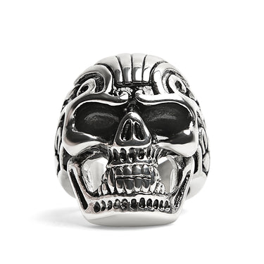 Detailed Skull Stainless Steel Ring / SCR4051