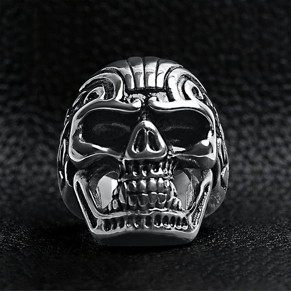 Detailed Skull Stainless Steel Ring / SCR4051