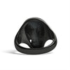 Stainless Steel Black Skull Ring / SCR4053