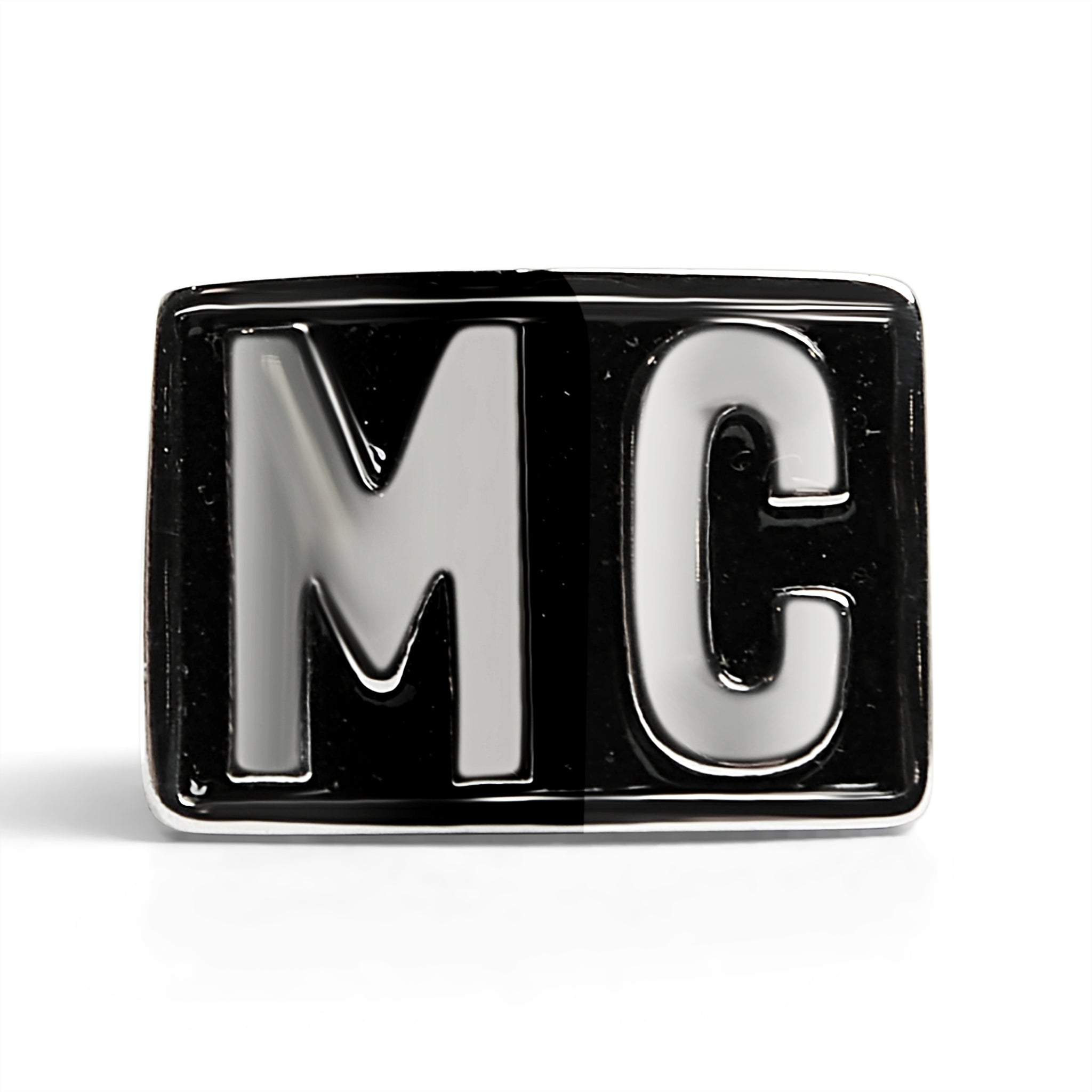 Club de moto en acier inoxydable "MC" Signet insignia Signet/SCR4055