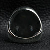 Black Grinning Skull Stainless Steel Ring / SCR4066