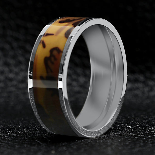 Camo Center Stainless Steel Ring / SCR4096