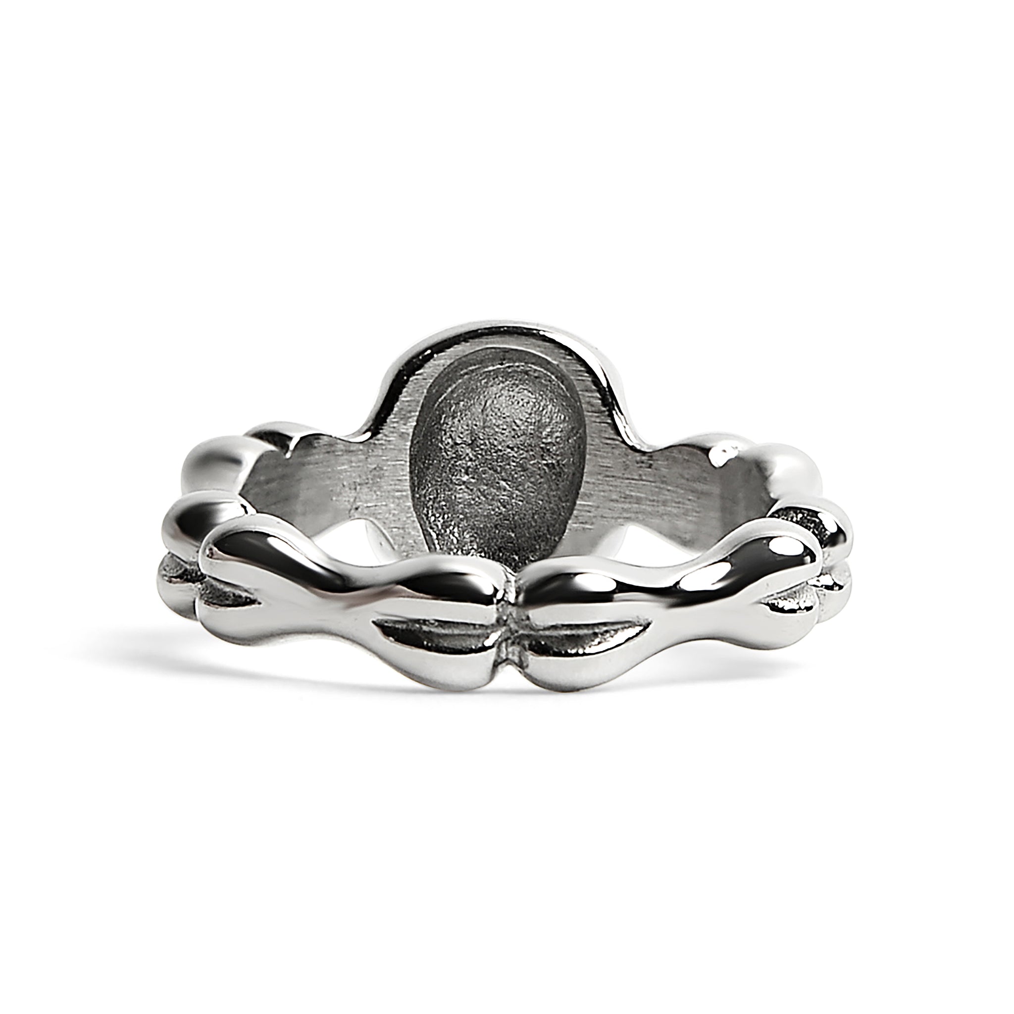 Skull et ons en acier inoxydable Ring Women's/SCR4099