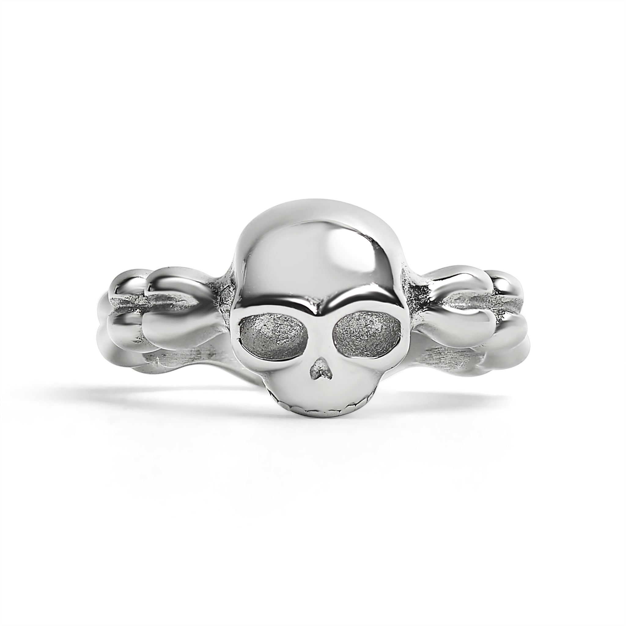 Skull et ons en acier inoxydable Ring Women's/SCR4099