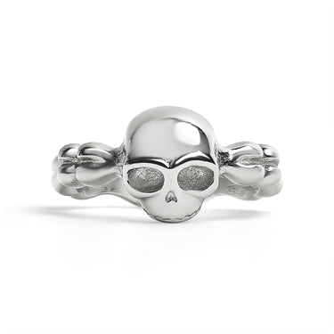 Skull et ons en acier inoxydable Ring Women's/SCR4099