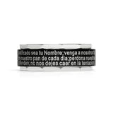 Black Stainless Steel Spanish Lord's Prayer Center Spinner Ring