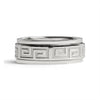 Highly Polished Greek Key Stainless Steel Spinner Ring