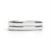Highly Polished Stainless Steel Grooved Spinner Center Ring / SRJ2416-does stainless steel jewelry tarnish- stainless steel jewelry good- stainless steel jewelry cleaner- gold stainless steel jewelry- stainless steel jewelries