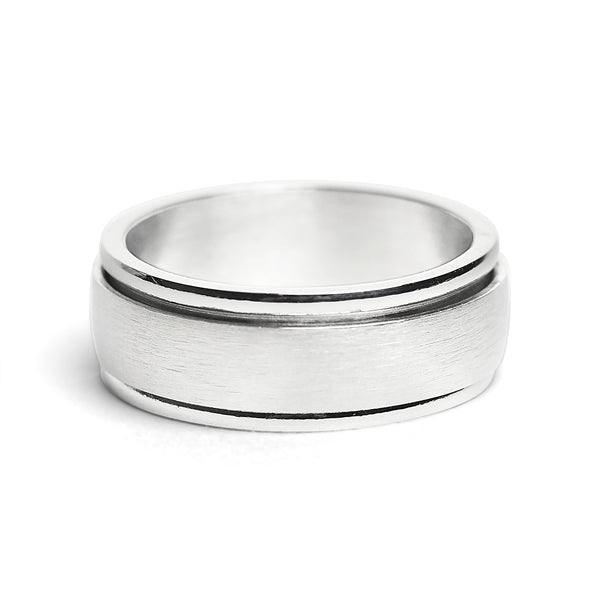 Highly Polished Stainless Steel Spinner Center Ring / SRJ0004-stainless steel jewelry good- stainless steel jewelry cleaner- gold stainless steel jewelry- stainless steel jewelries- stainless steel jewelry mens