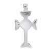 Sterling silver Celtic cross pendant, back view.