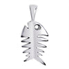 Sterling Silver Fish Bone Pendant / SSP0044-sterling silver pendant- .925 sterling silver pendant- Black Friday Gift- silver pendent- necklace pendent