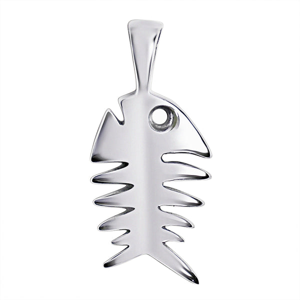 Sterling Silver Fish Bone Pendant Ssp0044 – Wholesale Jewelry 