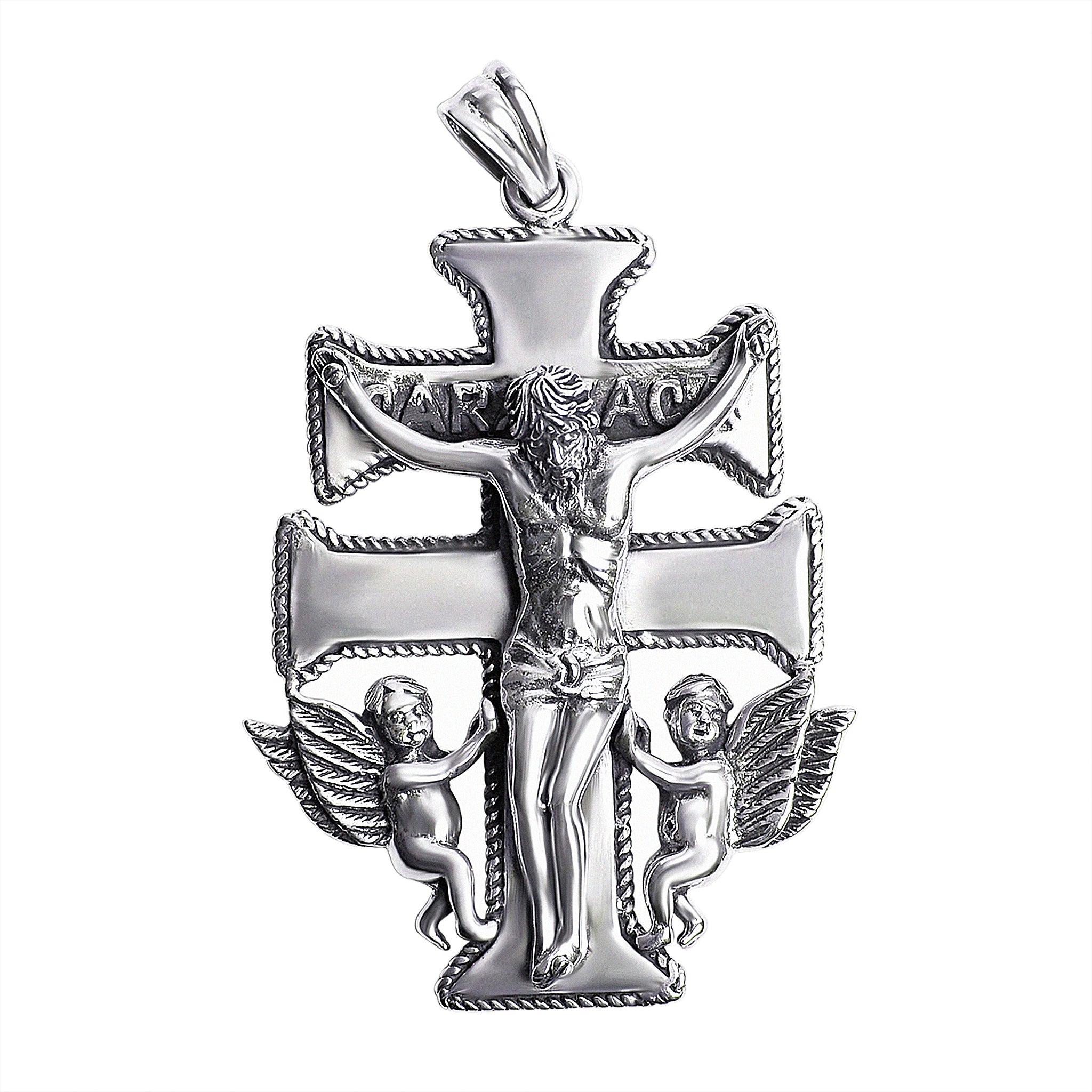 Sterling Silver Caravaca Crucifix Cross Pendant / SSP0067-sterling silver pendant- .925 sterling silver pendant- Black Friday Gift- silver pendant- necklace pendant