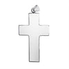 Sterling silver filigree Crucifix Cross pendant, back view.