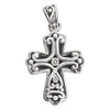 Sterling Silver Filigree Cross Pendant / SSP0080-Silver Disc Pendant- Bridesmaid Gift- Silver Cross Pendant- Handmade Silver Necklace- Hypoallergenic Jewelry