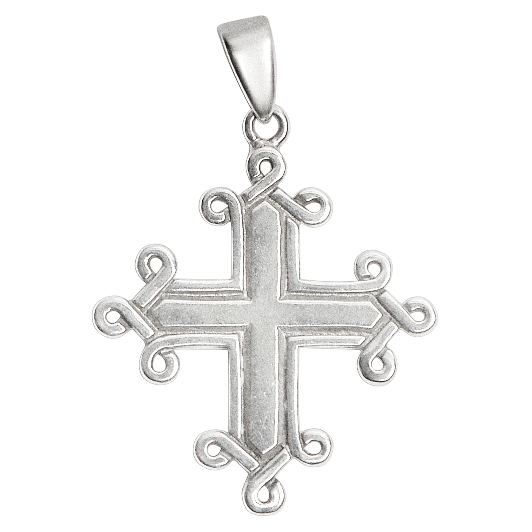 SSP0089 Sterling Silver Greek Cross Pendant