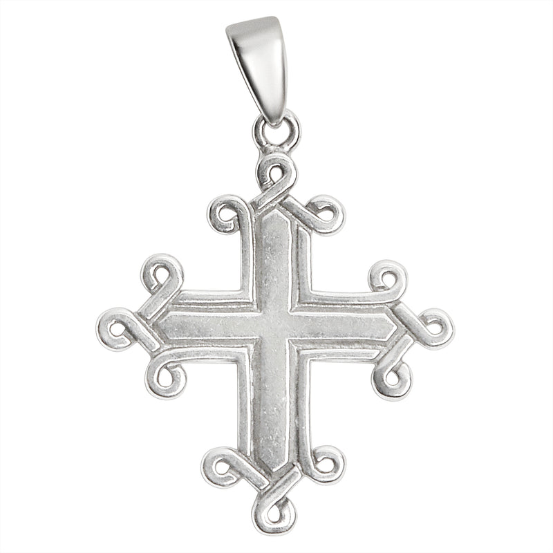 Sterling Silver 925 Greek Byzantine Cross Blue Stone, Byzantine Cross, –  Sirioti Jewelry