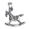 Sterling Silver Rocking Horse Pendant / SSP0150-sterling silver pendant- .925 sterling silver pendant- Black Friday Gift- silver pendant- necklace pendant