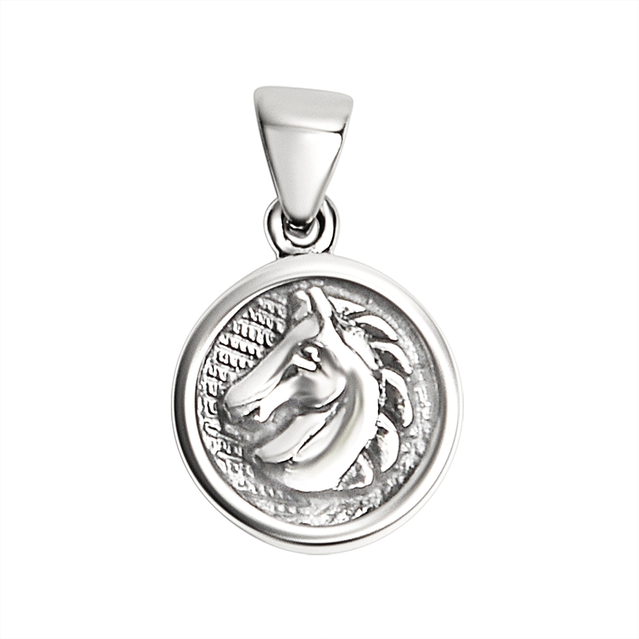 Sterling Silver Horse Pendant / SSP0158-Handmade Silver Necklace- Hypoallergenic Jewelry- Charm Pendent- Handmade Pendant- Gift Pendent