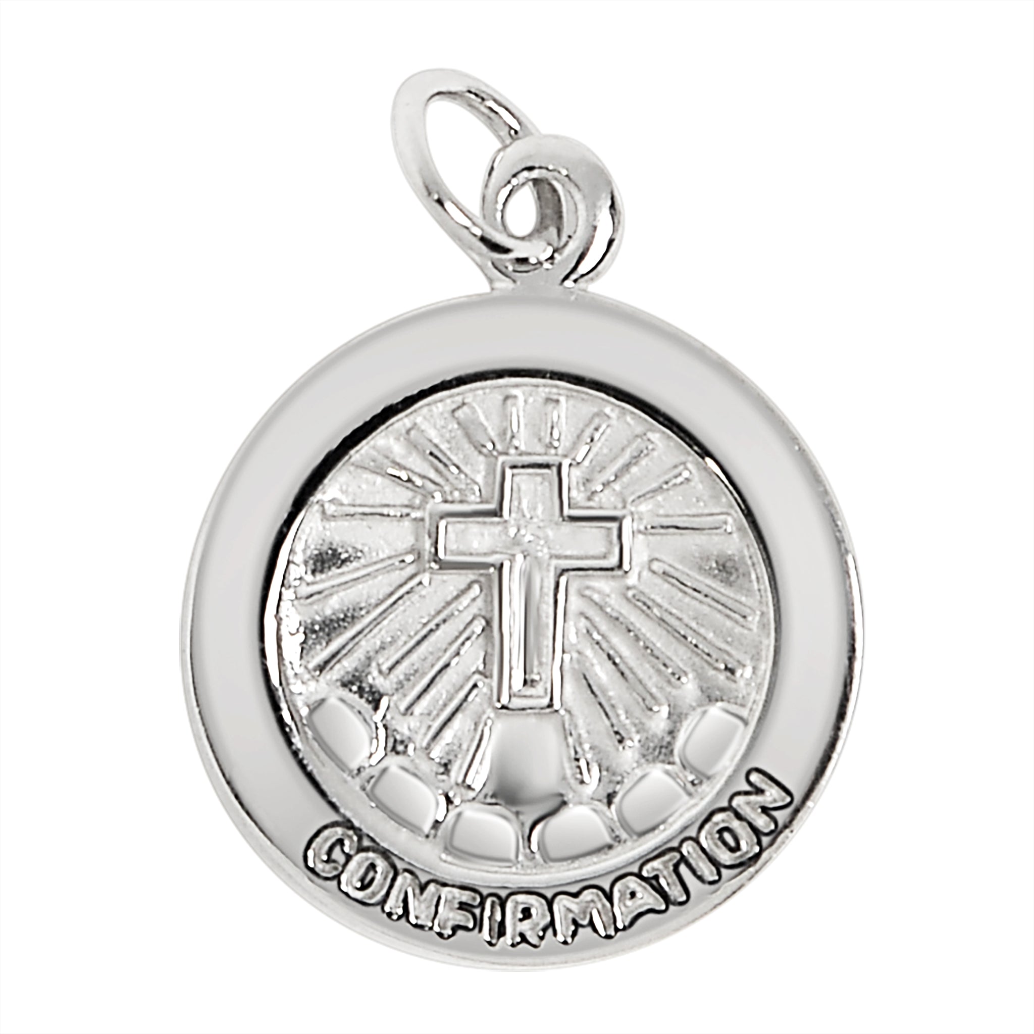 Sterling Silver "Confirmation" Cross Pendant / SSP0176-Handmade Silver Necklace- Hypoallergenic Jewelry- Charm Pendent- Handmade Pendant- Gift Pendent