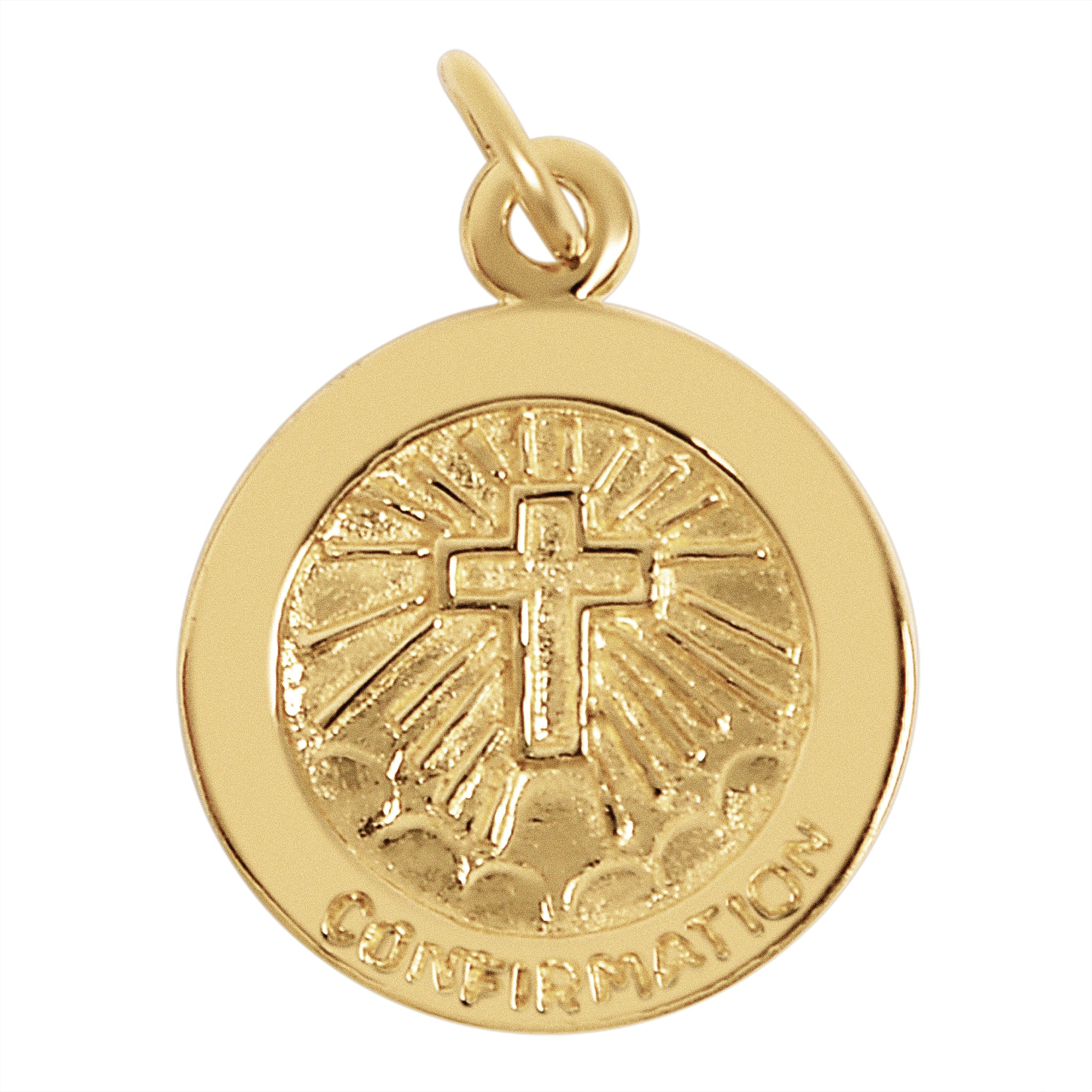Sterling Silver 18K Gold PVD Coated "Confirmation" Cross Pendant / SSP0181-sterling silver pendant- .925 sterling silver pendant- Black Friday Gift- silver pendant- necklace pendant