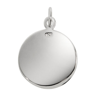 Sterling silver "Holy Communion" pendant, back view.