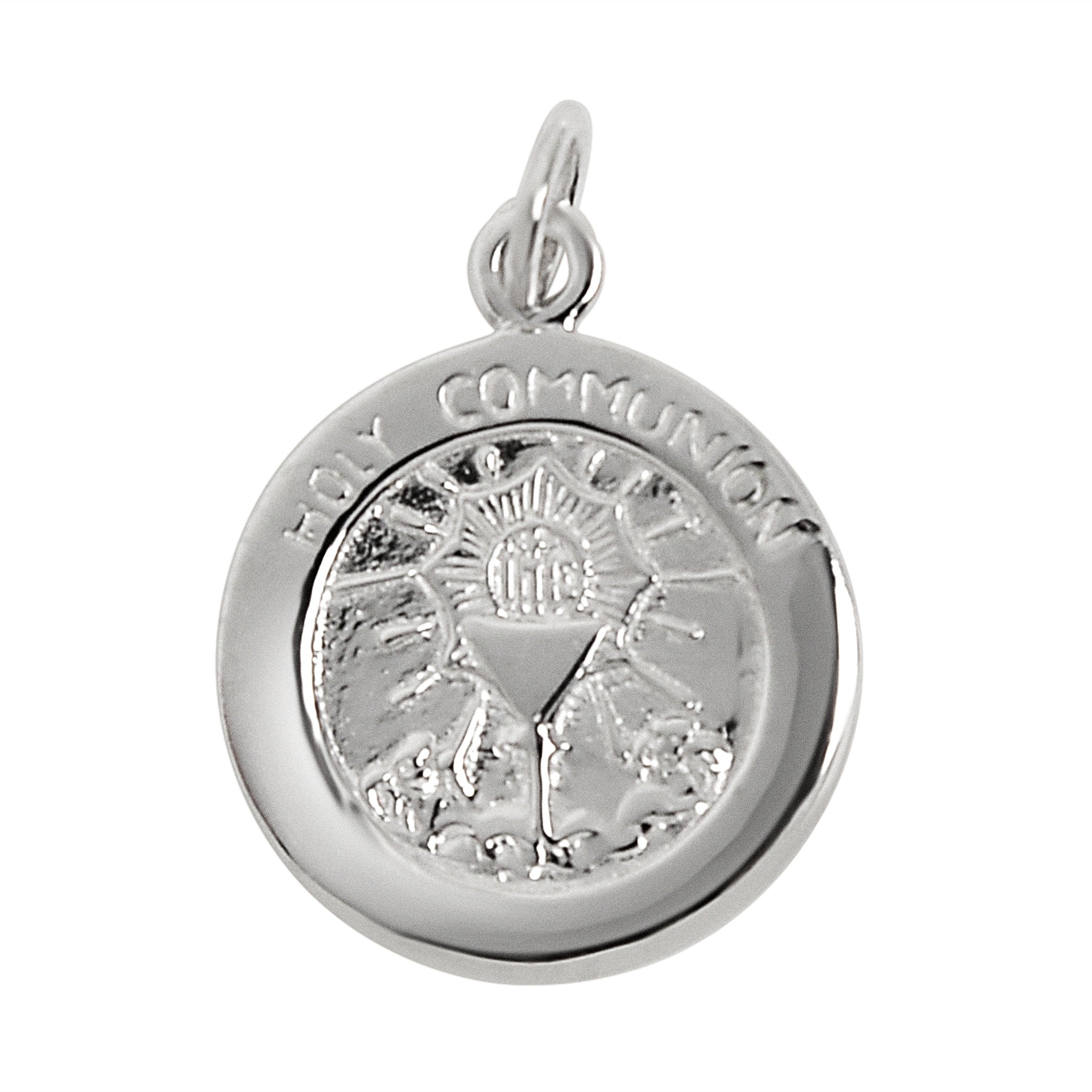 Sterling Silver "Holy Communion" Pendant / SSP0183-silver pendant- necklace pendant- Silver Cross Pendant- Bridesmaid Gift- Silver Cross Pendant