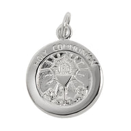 Sterling Silver "Holy Communion" Pendant / SSP0183-silver pendant- necklace pendant- Silver Cross Pendant- Bridesmaid Gift- Silver Cross Pendant