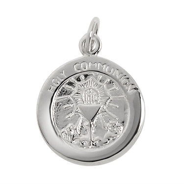 Sterling Silver "Holy Communion" Pendant / SSP0183-silver pendant- necklace pendant- Silver Cross Pendant- Bridesmaid Gift- Silver Cross Pendant