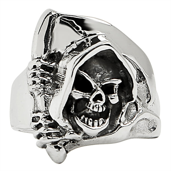 Sterling Silver Reaper Skull Ring Ssr0005