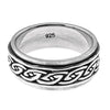 Sterling Silver Celtic Knot Spinner Ring / SSR0033